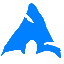 the arch linux logo but crudely drawn in MS paint